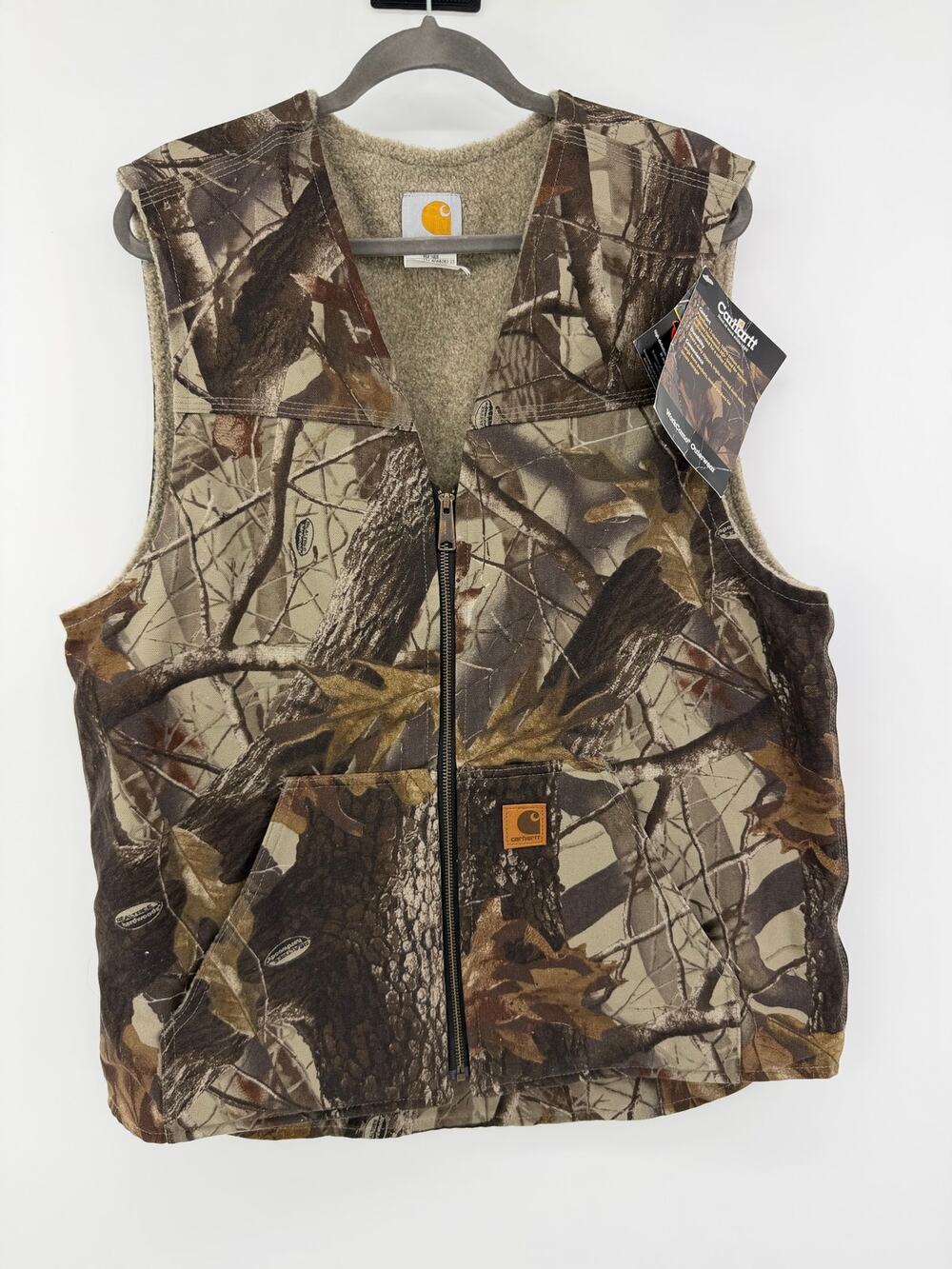 Carhartt V34 CMO Realtree Camo Arctic Quilt fleece lined